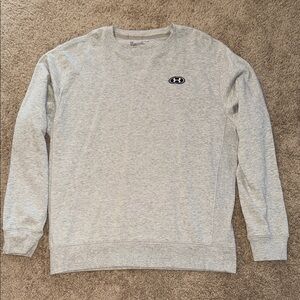 Under Armour Men's Light Gray Crewneck Sweater, Size XL